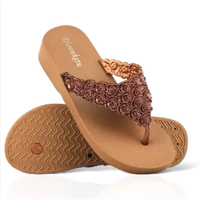 Picture of New Collection Girls' Slipper Sandals | Stylish Sami Heel Room Slippers for Women and Girls | New Premium fashionable Sandal for Girls