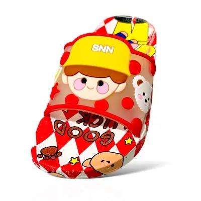 Picture of Slides For children | Slippers for boys sandals for kids room | Slides Slipper for Summer Slippers Shoes Graffiti Open Toe Low Platform Flip Flops Outdoor Flat Beach Slides Sandals cartoon Cute cartoon indoor Non outdoor children's slippers Color : Blue,