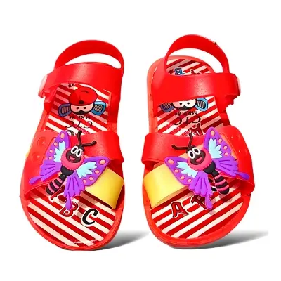 Picture of Children's Flip Flops Girls' Summer New Cartoon Girls' Non-Slip Soft Bottom Indoor Bathroom Baby Beach Slippers Color Family:Red, Pink, Blue, Yellow