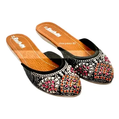 Picture of Girls stone covered nagra shoe stylish fashionable half shoe | Girls exclusive Eid collection nagra shoes EUR 36-41