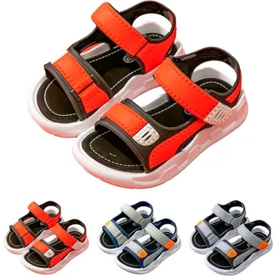 Picture of Summer Baby Sandals Solid Color Baby Boy Sandals Soft Sole Anti-slip Boys Girls Sandals Toddler Baby Shoes Beach