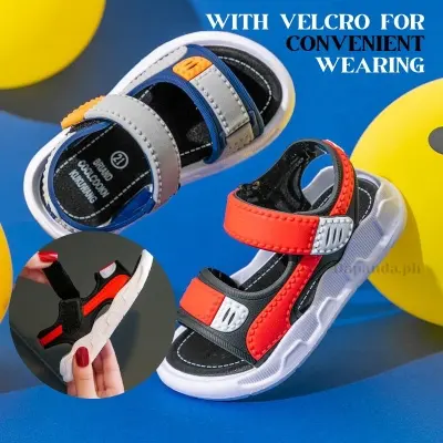 Picture of Kids' Comfortable Sports Sandals with Velcro Closure for Boys - Durable Microfiber & Synthetic Leather - New
