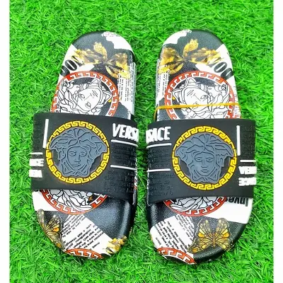 Picture of Children's Flip Flops Boy's China New Cartoon Boy's Non-Slip Soft Bottom Indoor Bathroom Baby Beach Slippers Black & Blue Colors