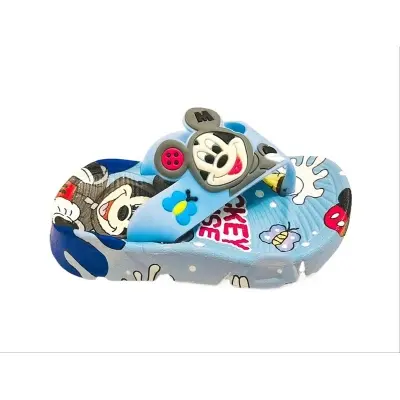 Picture of Children's Flip Flops Boy's & Girl's Summer New Cartoon Boy's Non-Slip Soft Bottom Indoor Bathroom Baby Beach Slippers - Red & Black, Sky