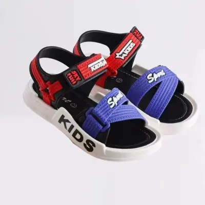 Picture of 21-25  Boys Orginal Sandal Fashion Design for Kids Boys/ Kasut Sandals A19  Blue & Orange