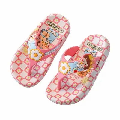 Picture of Children's Flip Flops Girls' Summer New Cartoon Girls' Non-Slip Soft Bottom Indoor Bathroom Baby Beach Slippers