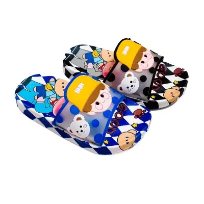 Picture of New Children Fashion Bear Slippers Kids  Summer New Beach Shoes Boys Girls Baby Soft Sole Anti-Slip Outdoor Slippers