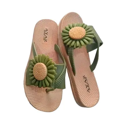 Picture of Womens Viral Flat Regular China Shoes 2024 New Fashionable Ladies Flat Slipper Sandals New Premium Sandal for Girls | Trending Slippers For woman