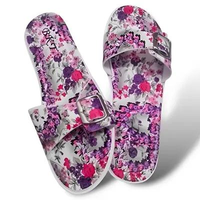 Picture of Womens Viral Flat Regular China Shoes New Stylish Fashionable Ladies Flat Slipper Sandals New Premium Sandal for Girls | Trending Slippers For woman