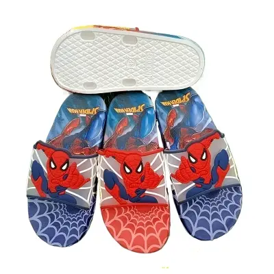 Picture of New Model Cartoon Spider-Man Design PVC Upper Sliders For Kids | Slides For children | Slippers for boys sandals for kids room | Slides Slipper for boys cute Boys