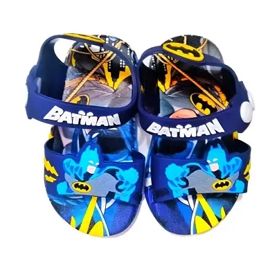 Picture of New cool slippers boys and girl children  cute cartoon Batman indoor non silf outdoor children's slippers & soft sole Rubber Sandal's