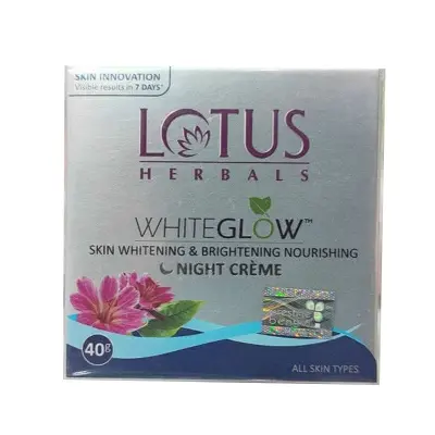 Picture of Lotus Herbals White Glow Skin Brightening & Nourishing Night Cream - 40g (India)