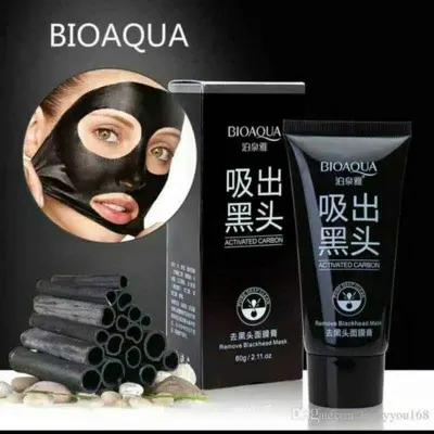 Picture of BIOAQUA Black Mask Activated Carbon Charcoal Blackhead Removal Peel Off Mask Black Nose Nose Film And Oil-Control Depth Clean Pore 60g HZ20