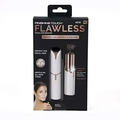 Picture of Finishing Touch Flawless (battery system not rechargeable) Facial Hair Remover For Women - Silver And Rose Gold(Battary system)**no battery with product u have to install****