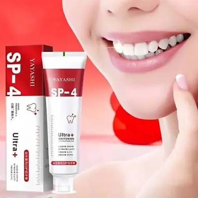 Picture of SP 4 UltraBrightening Toothpaste, Advanced Whitening Formula for Stain Removal and Enamel Protection| Fresh Mint Flavor| 120 gm