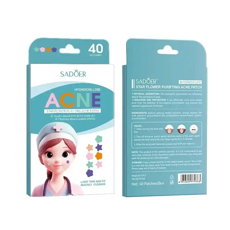 Picture of SADOER Hydrocolloid Acne Pimple Patch (Pack of 40pcs) - Acne Care, Acne Patch, Pimple Patch