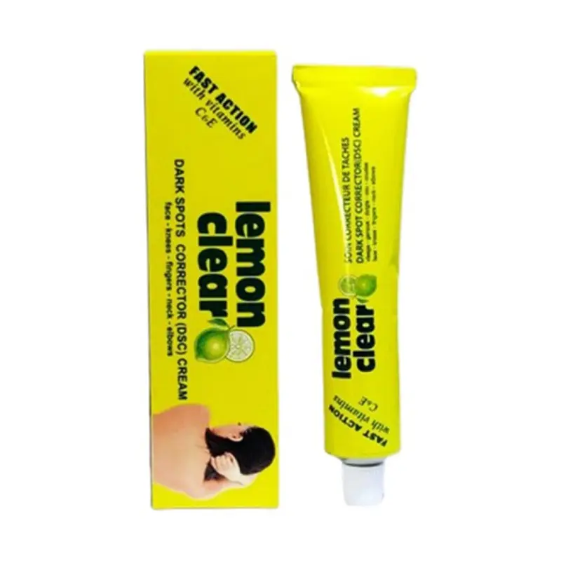Picture of Lemon Clear Dark Spots Corrector Cream Light Yellow Color Correcting Beauty Skin Care Product