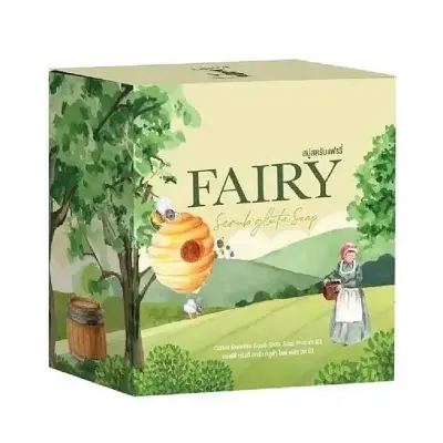 Picture of Fairy Scrub Gluta Soap Bar Coffee Green Tea Brightening Smooth Soft Skin 50g