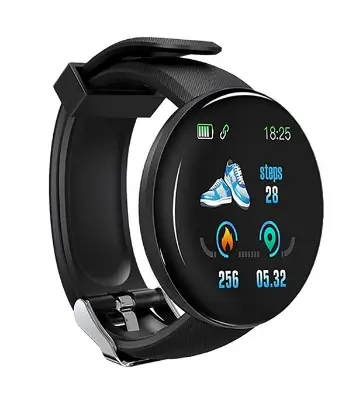 Picture of D18 Smart Watch Men Women Blood Pressure Round Smartwatch