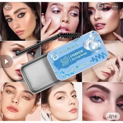 Picture of KISS BEAUTY EYEBROW SOAP WAX WITH BRUSH WATERPROOF EYEBROW STYLING SOAP