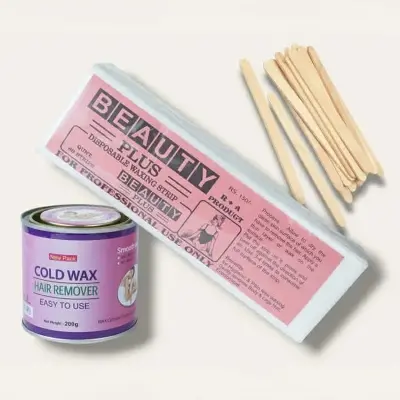 Picture of MUMTAZ HERBAL COLD WAX 200 ML + WAX PAPER 80 PICH + STICK 20 PICH