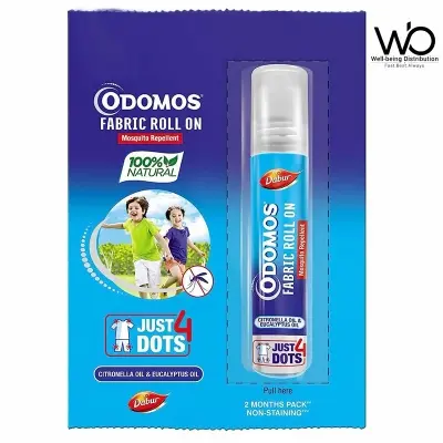 Picture of Odomos Roll On/ Cream - Odomos Mosquito Repellent Fabric Roll on Citronella & Eucalyptus Oil 8ml | Odomos Blue 50g/100g Cream (Made in India)