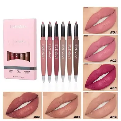 Picture of HANDAIYAN New 6 Pcs Lip Liner Set Velvet Matte Smooth Finish Waterproof Non-stick Daily Lipstick Festival Cosmetics Gift