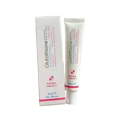 Picture of Beaute Melasma-X Glutathione B r i g h t e n i n g Tone Up Cream 45ml / Beaute Melasma-X 3D W h i t e n i n g Clinic Renewal Cream 40gm | Korea