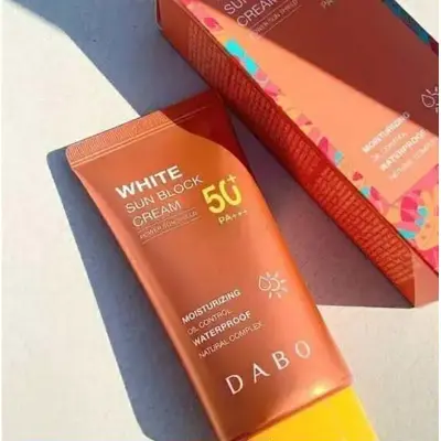 Picture of Dabo White Sun Block Power Sun Shield 50+ Moisturizing Sun Cream Gor Men & Women - 50 ML