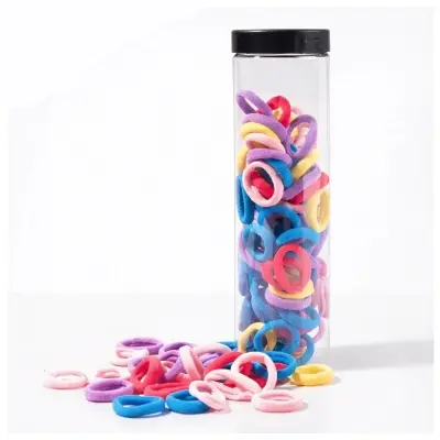 Picture of 100 Pcs/set Baby Girl Rubber Bands Kids Elastic Hair Bands for Children Mixed Colors Mini Ponytail Holder Baby Hair Accessories