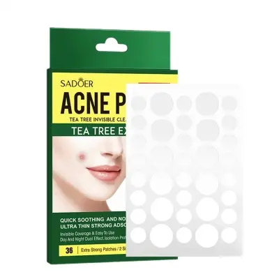 Picture of SADOER Tea Tree Acne Pimple Patch (Pack of 36pcs) - Acne Care, Acne Patch, Pimple Patch