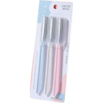 Picture of LMLTOP 3pcs Stainless Steel Eyebrow Razor Set High Quality Face Razors Eyebrow (Next lavel cosmic)