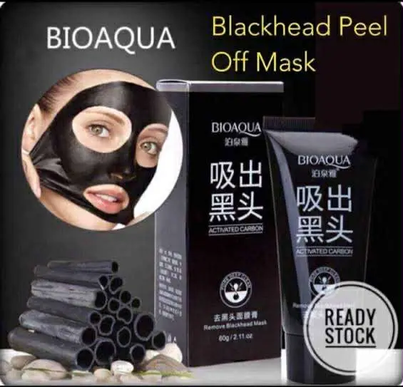 Picture of Bioaqua Bamboo Charcoal Purifying Peel-off Black Mask Blackhead Remover Acne Treatments Face Care Sunction Deep Cleansing - 60gm (Next lavel cosmic)