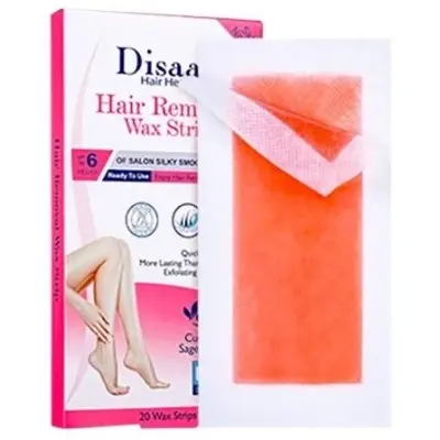 Picture of DISAAR BEAUTY Hair Removal Wax Strip Ready To Use At Home Armpit Leg Arm Bikini Area Natural Plant Extract Soothing Soft Skin 20PCS