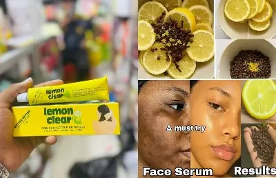 Picture of Lemon Clear Dark Spots Corrector Cream Light Yellow Color Correcting Beauty Skin Care Product