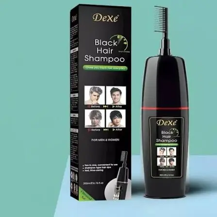 Picture of Dexe Black Hair Shampoo Hair Color for Gray Hair Coverage only 5 Minutes Maintain Hair Color a Months for Men and Women Apstour Hair Color Shampoo for Gray Hair – Magic Hair Dye Shampoo – Colors Hair in Minutes–Long Lasting–200 Ml–3-In-1 Hair Color–Ammon