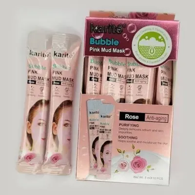 Picture of 𝗞𝗮𝗿𝗶𝘁𝗲 𝗣𝗶𝗻𝗸 & 𝗕𝗹𝗮𝗰𝗸 𝗠𝘂𝗱 𝗠𝗮𝘀𝗸