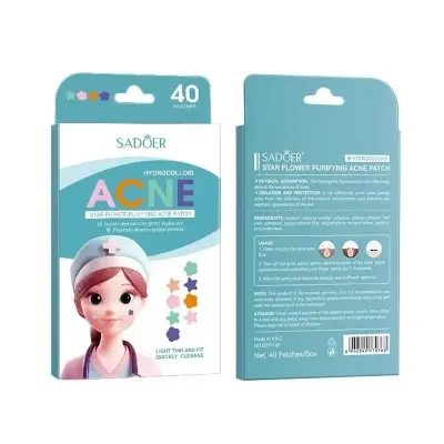 Picture of SADOER Hydrocolloid Acne Pimple Patch (Pack of 40pcs) - Acne Care, Acne Patch, Pimple Patch
