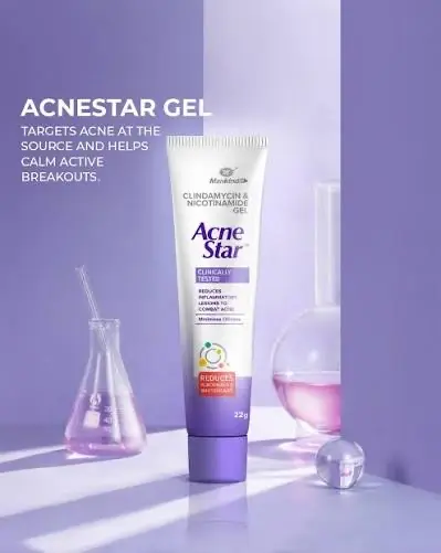 Picture of AcneStar Gel 22g Clindamycin & Nicotinamide Gel | Made in INDIA