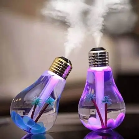 Picture of Air Humidifier Bulb With Decorative Night Light. Essential Oils Diffuser Bulb for Home, Car, Office. Desktop Light Aroma Diffuser Gift item