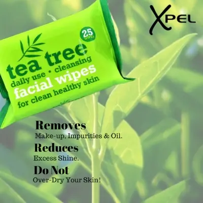Picture of Tea Tree Daily Use Face Cleansing Facial Make Up Impurities Removal- 25 Wipes