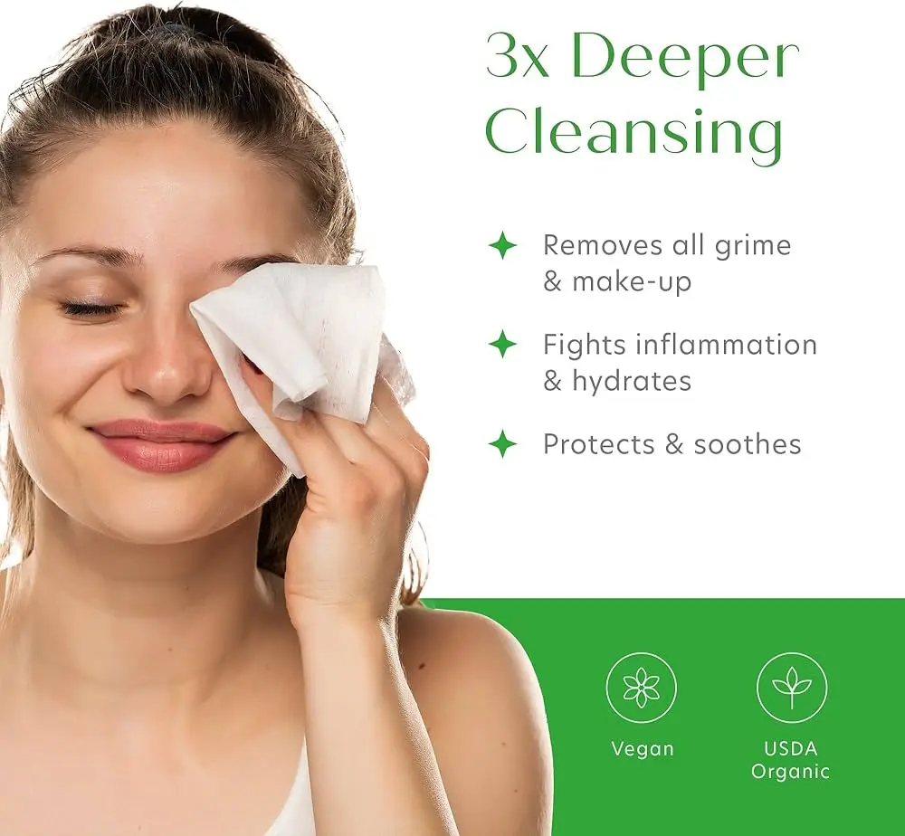 Picture of Tea Tree Daily Use Face Cleansing Facial Make Up Impurities Removal- 25 Wipes