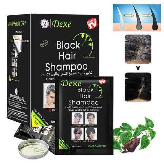 Picture of 10PCS DEXE Black Hair Dye Shampoo Permanent Instant 5-Min Hair Color Dye Natural