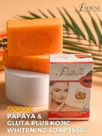 Picture of FIORAE PAPAYA & GLUTA PLUS KOJIC WHITENING SOAP -165gm (Made in Thailand)