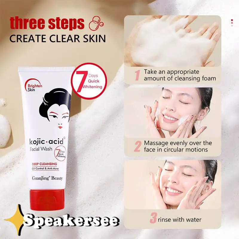 Picture of Guanjing Beauty Kojic Acid Face Cleanser Deep Cleansing Anti Acne Deep Facial Wash-100gm
