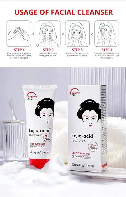 Picture of Guanjing Beauty Kojic Acid Face Cleanser Deep Cleansing Anti Acne Deep Facial Wash-100gm