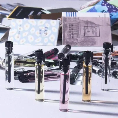 Picture of Fancy printed high-grade fragrance sample cards for glass vial packaging Pocket Perfume For Man & Woman  mini perfume