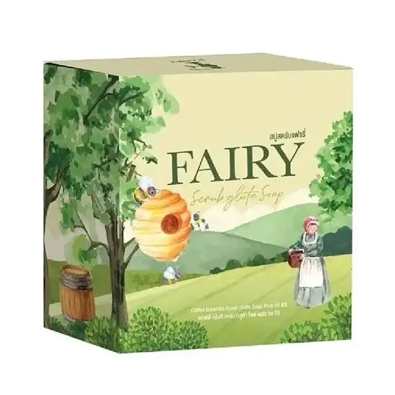 Picture of Fairy Scrub Gluta Soap Bar Coffee Green Tea Brightening Smooth Soft Skin 50g