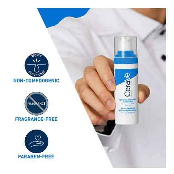 Picture of CeraVe Hydrating Hyaluronic Acid Face Serum for Dry Skin, Fragrance Free 30 ml