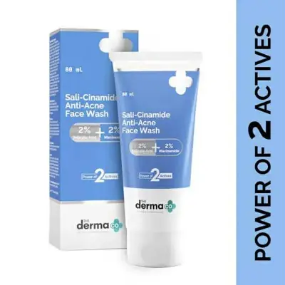 Picture of The Derma Co Sali-Cinamide Anti-Acne Face Wash with 2% Salicylic Acid & 2% Niacinamide - 80ml